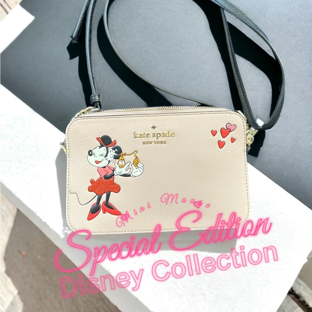 Kate Spade New York Minnie Mouse Crossbody & Mini Mouse Card Holder Wallet